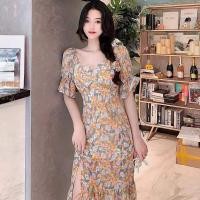 ราคา เดรสกระโปรงยาว ชุดเดรสผ่าหน้าสวยๆ ใส่เที่ยว ใส่ไปทะเล (21761384219)