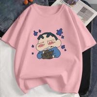 ราคา เสื้อยืดคอกลมแขนสั้นพิมพ์ลายเสื้อยืดแฟชั่นทรงหลวมผ้านุ่มใส่สบาย 004 (14021864679)