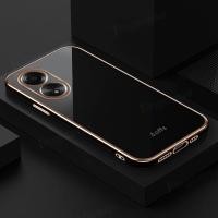 ราคา Jingsanc เคสเคลือบสำหรับโทรศัพท์ OPPO A58 4G Case กันกระแทกสุดหรูขอบตรง TPU แบบนิ่มเคสกันชนโลหะชุบสองด้านที่มีการป้องกันเลนส์เต็มรูปแบบฝาหลัง Oppo A58 A14 1 4G (20057690737)