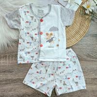 ราคา sale 2 ชุดแขนสั้นแรกเกิด 3เดือน little home baby cotton 100 (21415755908)