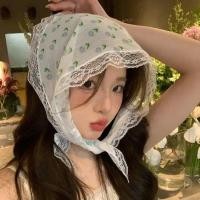 ราคา ผ้าโพกหัวสามเหลี่ยมลูกไม้ลายดอกฝรั่งเศสผ้าโพกหัวพิมพ์ลายหวานอุปกรณ์เสริมผมชายหาดวันหยุดที่ฮาวายฤดูใบไม้ผลิฤดูร้อน (21701588201)