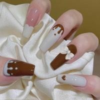 ราคา 24PCS กาว คริสตัลดอกไม้เล็บปลอมชุดเพชรปลอมเล็บกับกาวงานปาร์ตี้เล็บ (21026447971)