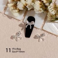 ราคา BORN PRETTY Metal Silver Pearl Butterfly Bowknot Rhinestones Nail Decorations DIY Nail Art Charms Accessories (21461897772)