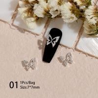 ราคา BORN PRETTY Metal Silver Pearl Butterfly Bowknot Rhinestones Nail Decorations DIY Nail Art Charms Accessories (21461897762)