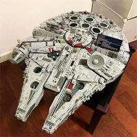 ราคา LEGO Star Wars Millennium Falcon Version 75192 Puzzle Model Adult High difficulty Block Toy Birthday gift for childrens toys (21887713829)