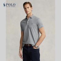 ราคา Polo Ralph Lauren เสื้อโปโลผู้ชาย Polo Custom Slim Fit Soft Cotton Polo Shirt รุ่น MNPOKNI1N822390 สีเทา (20585259834)