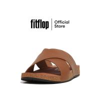 ราคา FITFLOP IQUSHION LEATHER CROSS SLIDES รองเท้าแตะผู้ชาย รุ่น GZ7 (21411697408)