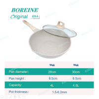 ราคา Boreine 28 30 ซม กระทะไม่ติดกระทะ กระทะเคลือบเซรามิค 415 Kuali เตาแม่เหล็กไฟฟ้า สําหรับเตาแม่เหล็กไฟฟ้าส่วนใหญ่ (21779677220)