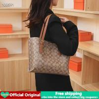 ราคา Authentic 2022 New Original COACH Reticule Handbag Women Pu Leather Tote Bag Single Sling Shoulder Bag Korean Fashion Student Zipper Large Capacity Shopping Bag Makeup Bag Travel Bag (21156400541)