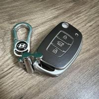 ราคา เคสกุญแจรีโมทรถยนต์ Hyundai Upgrade แบบกุญแจพับข้าง TPU Key Cover with Colorful PC Push button Guard ฮุนได เฮช วัน Hyundai H1 IX35 IX45 I40 (16816060326)