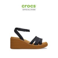ราคา Official Authentic CROCS รองเท้าแตะผู้หญิง BROOKLYN WOVEN ANKLE STRAP WEDGE รุ่น 209994001 BLACK (22000133980)