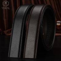 ราคา Belt Strap For Men New Fashion Men Belt Strap Mens 3 0 3 5CM Cow Leather Belt Strap Male Jeans Pants Waistband Automatic Buckle Belts Strap for Men Man 105 125cm only Strap No Buckle (15059996674)