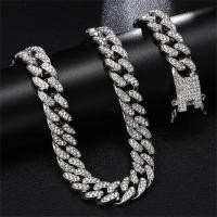 ราคา X SHOW ใหม่ สร้อยคอแฟชั่น เพชร ฝัง Rhinestone ฮิพฮอพ สร้อยคอ ลิงค์เชน (21749606531)