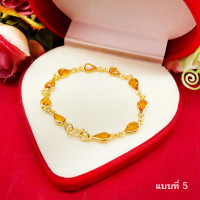 ราคา สร้อยข้อมือทองฝังพลอย ความยาว 7 นิ้ว สีมรกต ไพลิน บุษราคัม แดง ขาว ทรงรี เหลี่ยม หยดน้ำ ชุบทอง ใช้ได้ทุกโอกาส งานสวย (21121705157)