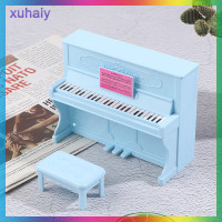 ราคา xuhaiy 1ชุด1 12 dollhouse Miniature Grand Piano พร้อมสตูลรุ่นของเล่นของเล่นอุปกรณ์เสริม (21423074055)