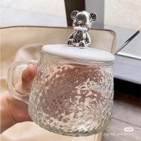 ราคา แก้วกาแฟ แก้วหมี แก้วชา มีฝาปิด พร้อมช้อน (21413664278)