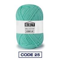 ราคา ไหมพรมฝ้าย สำหรับถักโครเชต์ ไหมพรมคอตตอนนม 4ply 25g ถักเสื้อกันหนาว กระเป๋า หมวก (21968627122)