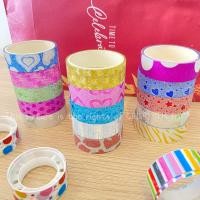 ราคา เทปตกแต่ง DIY ยาว 3 เมตร คละลาย มีแบบให้เลือก เทปวาชิ ของน่ารัก ตกแต่งไดอารี่ (21446928189)