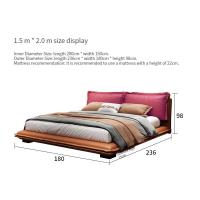 ราคา HOMIE LIFE Leather bed Frame เตียงนอน 6 ฟุต 5 ฟุต เตียงติดพื้น หัวเตียงนอน soft bag H04 (20923664983)