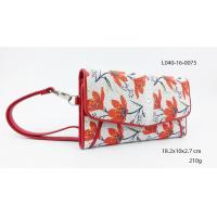 ราคา sale SS กระเป๋าปลากระเบน 3 พับลาย มีสายคล้องมือ หนังวัวสีแดง (16205474251)