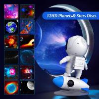 ราคา จรวดกาแลคซีนักบินอวกาศเครื่องฉายไฟกลางคืนโคมไฟเครื่องฉายภาพท้องฟ้าท้องฟ้าจำลองการหมุน 360 (21304053686)