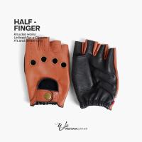 ราคา FLAND Wj LEATHER ถุงมือหนัง แบบครึ่งนิ้ว ของแท้ พรีเมี่ยม (20581854358)