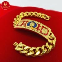 ราคา KINNAREE เลสข้อมือหลวงพ่อรวย ชุบเศษทองเยาวราช เหมือนแท้ 100 งานเคลือบแก้ว สร้อยทอง ทองโคลนนิ่ง ทองชุบ ทองปลอม ทองเคลือบแก้ว (15791399773)