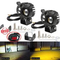 ราคา ไฟสปอร์ทไลท์ LED 20W แท้ 100 สไตล์กรอบอลูมิเนียม ไฟ 2 สเต๊ป ไฟสีขาว ไฟสีส้ม ไฟLED DC10 80V เลนส์คู่ สว่างกว่าสองเท่า ไฟตัดหมอกมอเตอร์ไซ ไฟสปอตไลท์มอไซค์ FXA (20109266659)