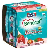 ราคา ส่งฟรี Free delivery Hearti Benecol Strawberry 70cc Pack 4 Cash on delivery เก็บเงินปลายทาง (13206348427)