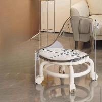 ราคา สตูลเล็กมีล้อ เก้าอี้หนัง เก้าอี้มินิมอล สตูลโซฟามีล้อ สตูลเตี้ย เบาะนั่งมีล้อเลื่อน มีที่พนักพิงหลัง เก้าอี้หมุนได้ สตูลเตี้ยส (21796072040)