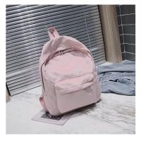 ราคา พร้อมส่งจากไทย กระเป๋าเป้สะพายหลังกันน้ำ กระเป๋านักเรียนผ้าไนล่อน ใบขนาดกลาง (21609423647)