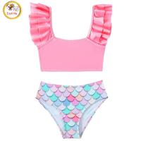 ราคา Infant Girl Bathing Two Pieces Suit Baby Girl Swimsuit Ruffle Swimwear Infant Baby Girl Bikini Swimsuit Baby Bathing Suit For Bathing Swimming (21761409122)