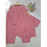 ราคา ชุดเซตสาวอวบสาวพลัสไซส์ชุดเซต2ชิ้นใหญ่เสื้อติดกระดุมปั๊ม กางเกงขายาว ความยาวกางเกง 38 นิ้ว Miss M A Closet (21954779073)