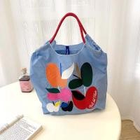 ราคา Bear BallChain Embroidery Handbag Ice Cream Elk Drawstring Tote Bag Lightweight Mommy Bag Ins Flower Shoulder Bag Shopping (21897636774)