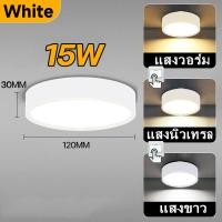 ราคา ไตรรงค์ ไฟดาวน์ไลท์ LED โคมไฟเพดาน Downlight ไฟ LED 3 สีเปลี่ยน ดาวน์ไลท์แบบติดตั้งบนพื้นผิวไฟเพดานทรงกลม 220 265V ใช้สำหรับห้องนอนห้องครัว ไฟ led ไฟติดเพดาน ไฟเพดาน ไฟห้องนอน (21952971466)