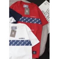 ราคา พร้อมส่ง เสื้อยืดสีพื้น ผ้าตัดต่อ คอตตอนนิ่ม งานปักโลโก้ cc oo แขนสั้น คอกลม (20930948519)