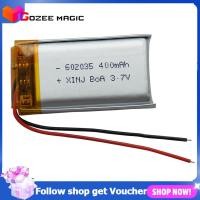 ราคา แบตเตอรี่ลิเธียมโพลิเมอร์แบบชาร์จไฟได้ 3 7V 400mAh 602035 แบตเตอรี่ลิเธียมโพลิเมอร์สำหรับเครื่องบันทึกการขับขี่รถยนต์ MP3 MP4 MP5 GPS ชุดหูฟัง Bluetooth Smart Watch (9498701995)