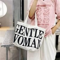 ราคา กระเป๋าผ้า Gentelwoman แบบสะพายไหล่ สีขาว ครีม น้ำเงิน ขนาดกลาง (21399542602)