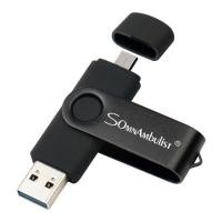 ราคา SomnAmbulist Original 128GB 2GB 4GB OTG USB 2 in 1 Flash Drive 64GB 1GB 8GB 16GB 32GB Pen Drive Color Metal Waterproof and Durable (21874107130)