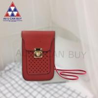ราคา ALL U CAN BUY กระเป๋า กระเป๋าสะพายแฟชัน ลายฉลุสีแดง (22013575663)