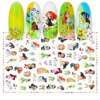 ราคา สติ๊กเกอร์ติดเล็บ 3D ลายการ์ตูนเจ้าหญิง บาร์บี้ น่ารักๆ Nail Sticker 3D (8276721529)