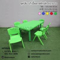 ราคา OA Furniture ชุดโต๊ะเก้าอี้พลาสติกเด็ก KENTO ทรงผืนผ้า 6 ที่นั่ง (594294707)