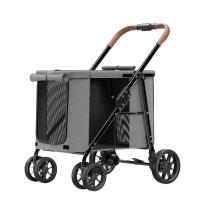 ราคา BELLO รถเข็นสุนัขคันใหญ่ รถเข็นสัตว์เลี้ยง พับเก็บได้ รับน้ำหนักได้ 30Kg รุ่นLD07 pet stroller รถเข็นแมว รถเข็นสุนัข (21779966229)