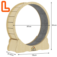 ราคา ลู่วิ่งแมว ขนาดใหญ่ 80 120cm ล้อวิ่งแมว ออกกำลังกาย for Cat ลู่วิ่งสำหรับสัตว์เลี้ยง วัสดุไม้เนื้อแข็ง ของเล่นแมว (21211845616)