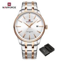 ราคา NAVIFORCE นาฬิกาสแตนเลสสำหรับกันน้ำผู้ชายนาฬิกาข้อมือธุรกิจแสดงวันที่นาฬิกาควอตซ์ผู้ชายต้นฉบับ (21474829442)