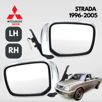 ราคา 1คู่ กระจกมองข้าง MITSUBISHI STRADA 96 05 มิตซู มิตซูบิชิ สตราด้า รุ่นปรับมือ เหลี่ยมใหญ่ กรอบชุบโครเมี่ยม ปี 1996 2005 WING WING MIRROR MITSUBISHI NEW STRADA MANUAL Chromium (19500967613)