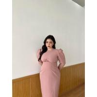 ราคา bacon Muffin Dress เดรสสาวอวบ เดรสออกงานสาวอวบ ชุดแต่งงานสาวอวบ ไซส์ใหญ่ Plus size XL 2XL 3XL 4XL 5XL (21992255923)