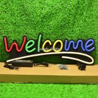 ราคา ป้ายไฟLED ป้ายไฟนีออน ป้ายไฟอะคริลิค ป้ายไฟหน้าร้าน ป้ายไฟ WELCOME แบบเสียบปลั๊กไฟ ป้ายไฟตกเเต่งร้าน (21361677354)