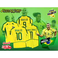 ราคา เสื้อฟุตบอลทีมชาติ บราซิล ชุดเหย้า ปี2002 ฟุตบอลโลก เกรดแฟนบอล AAA (19145008038)
