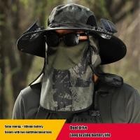 ราคา SENCHI丨หมวกขอบใหญ่ของผู้ชายชาร์จพลังงานแสงอาทิตย์แบตเตอรี่ลิเธียมอายุการใช้งานยาวนานหมวกติดพัดลมลมแรงกันแดด Topi Bucket แห้งเร็ว (21898918161)